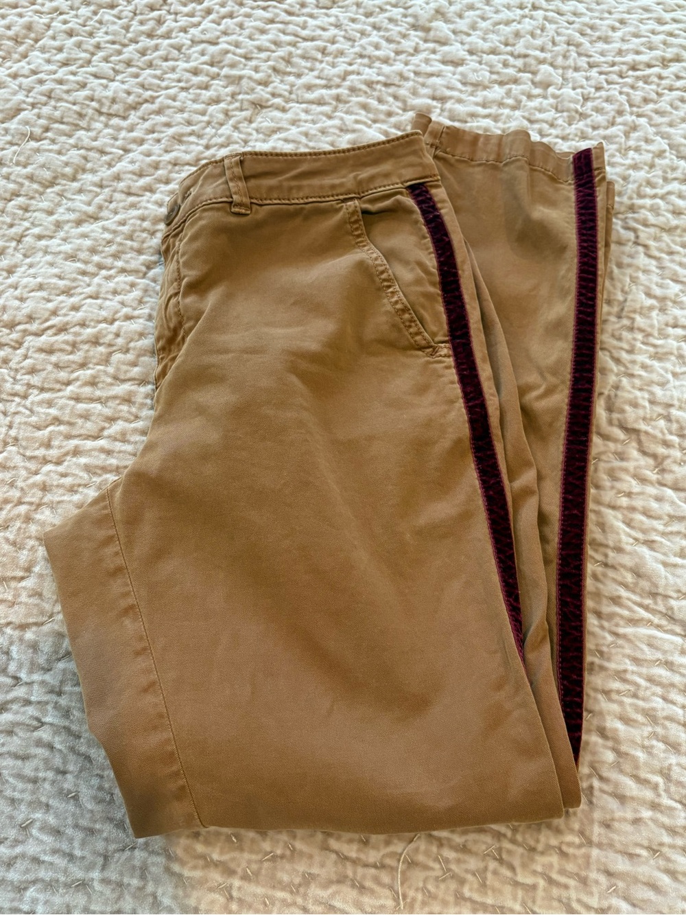 Super soft Anthropologie Women’s Pants with Velvet Side Stripe Size 29/30